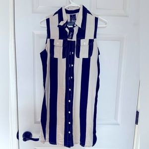 Navy striped dress